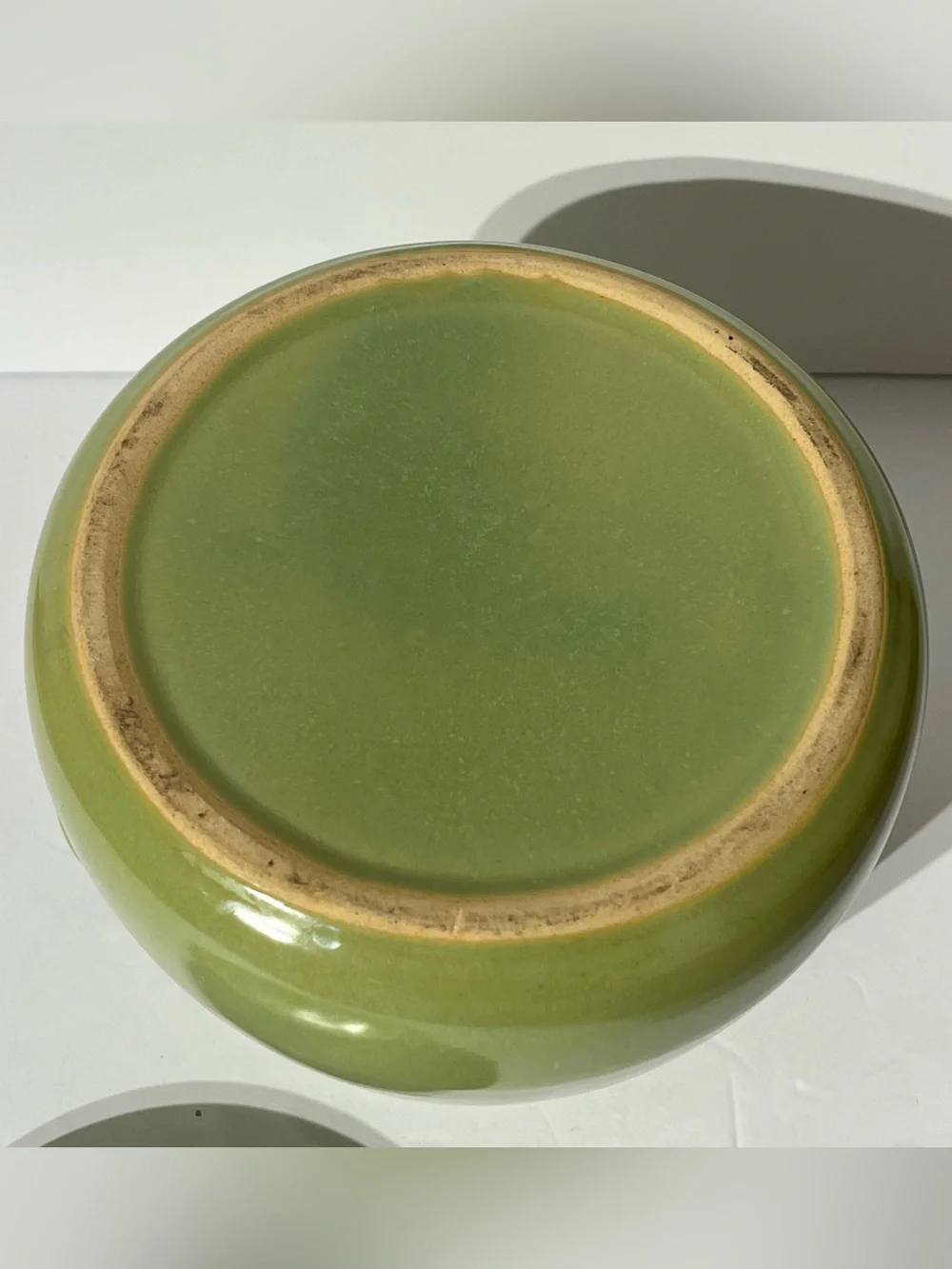 Vintage La Solana Ware Cookie Jar with Lid Bean Pot Style Green MCM 50s